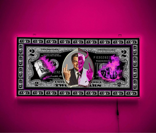 WOLF OF WALL STREET MONEY   (LED PAINTING)