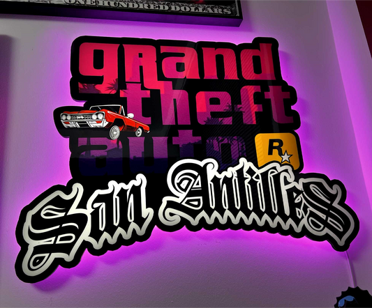 GRAND THEFT AUTO (LED SIGN)